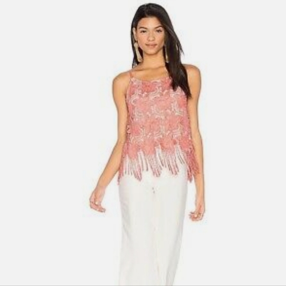 Alice + Olivia Dusty Rose Waverly Crochet Top - Picture 2 of 6